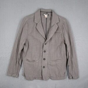 Carbon2Cobalt Mens Grey Linen Cotton Blend Blazer Jacket Style 111104 Size M